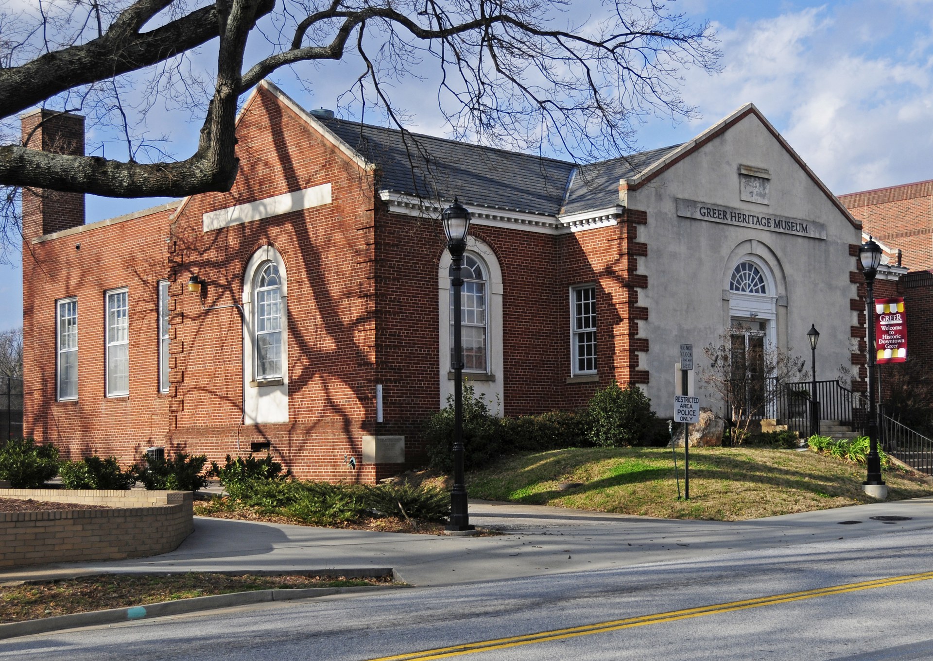 Greer Heritage Museum in the historic post office building in Greer, South Carolina